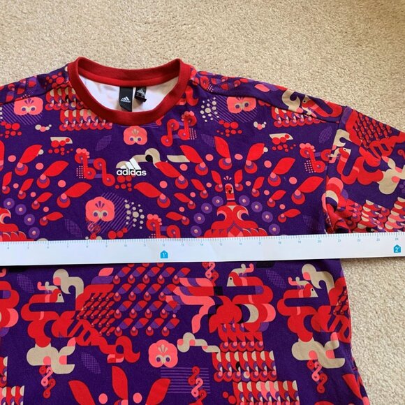 2/$40 adidas CNY collection Fleece long sleeve minidress with pockets - Picture 3 of 11